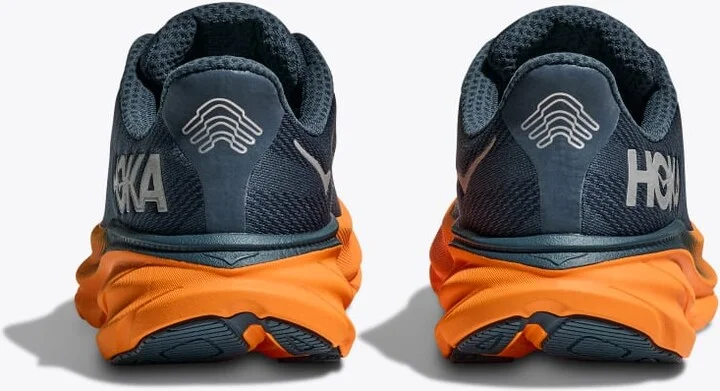 HOKA Men's Clifton 9 GTX Shoes in Stormy Skies/Orange Zest - Image 5