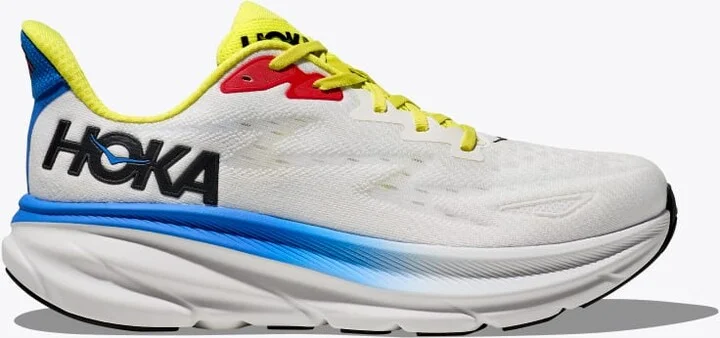 HOKA Men's Clifton 9 Shoes in Blanc De Blanc/Virtual Blue