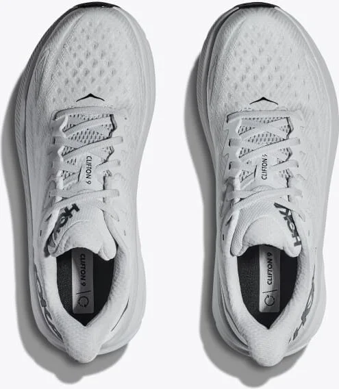 HOKA Men's Clifton 9 Shoes in Nimbus Cloud/Steel Wool - Image 2