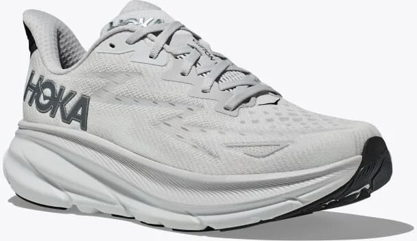 HOKA Men's Clifton 9 Shoes in Nimbus Cloud/Steel Wool - Image 6