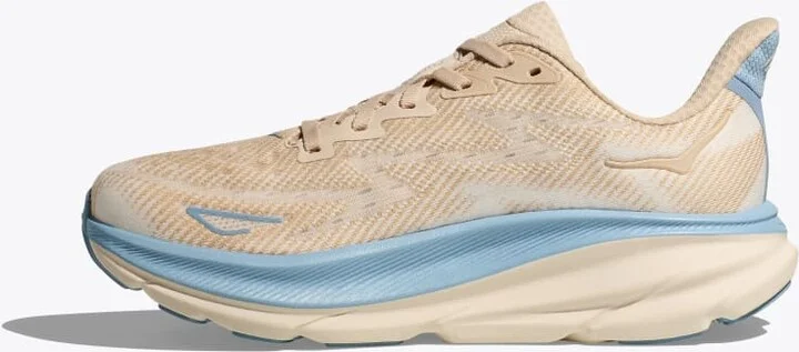 HOKA Men's Clifton 9 Shoes in Oak/Alabaster - Image 8