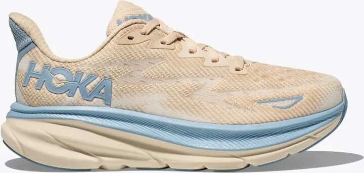 HOKA Men's Clifton 9 Shoes in Oak/Alabaster
