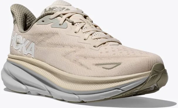 HOKA Men's Clifton 9 Shoes in Oat Milk/Barley - Image 6