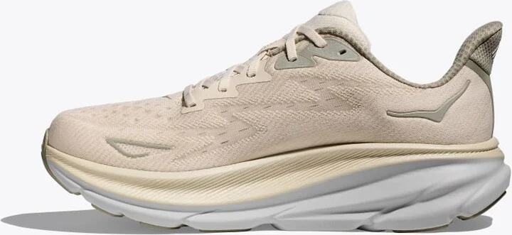 HOKA Men's Clifton 9 Shoes in Oat Milk/Barley - Image 8