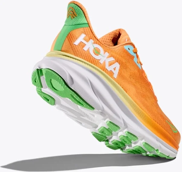 HOKA Men's Clifton 9 Shoes in Solar Flare/Sherbet - Image 4