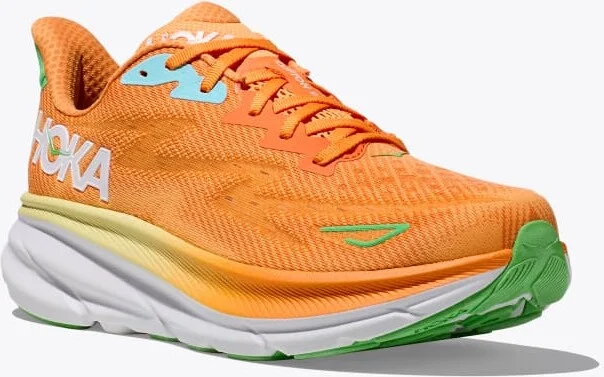 HOKA Men's Clifton 9 Shoes in Solar Flare/Sherbet - Image 6