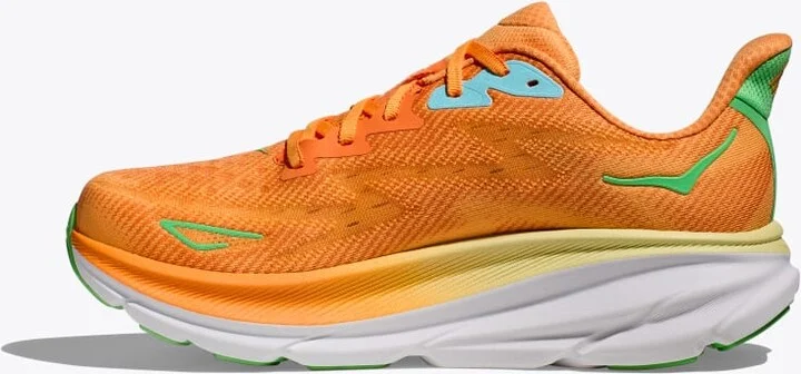 HOKA Men's Clifton 9 Shoes in Solar Flare/Sherbet - Image 8