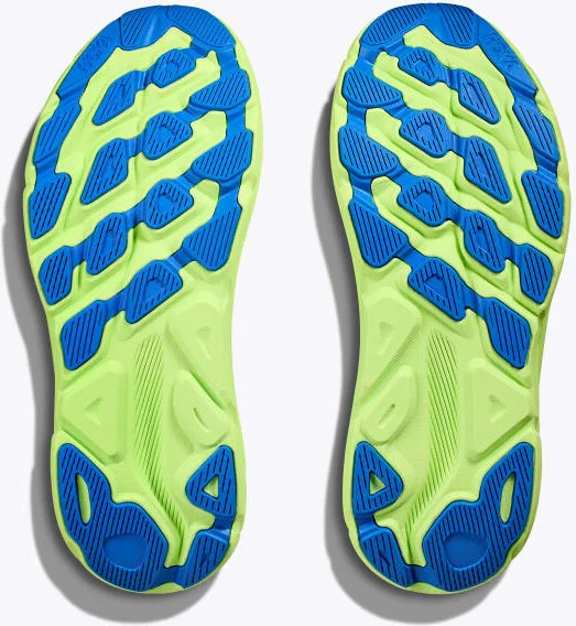 HOKA Men's Clifton 9 Shoes in Stardust/Electric Cobalt - Image 7