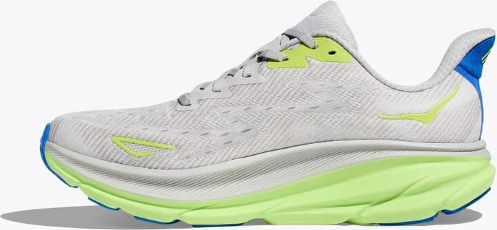 HOKA Men's Clifton 9 Shoes in Stardust/Electric Cobalt - Image 8
