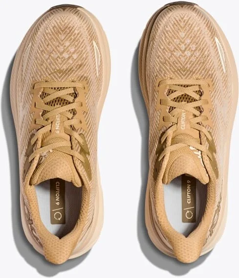 HOKA Men's Clifton 9 Shoes in Wheat/Shifting Sand - Image 2