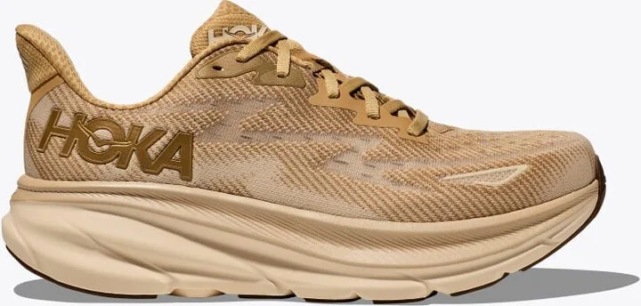 HOKA Men's Clifton 9 Shoes in Wheat/Shifting Sand
