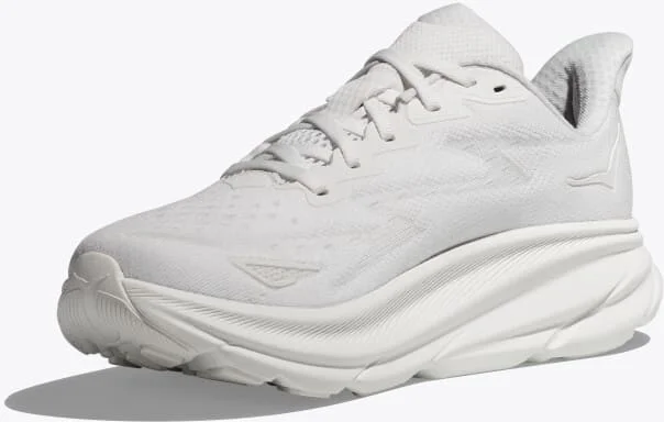 HOKA Men's Clifton 9 Shoes in White/White - Image 3