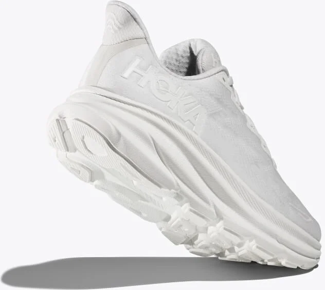 HOKA Men's Clifton 9 Shoes in White/White - Image 4