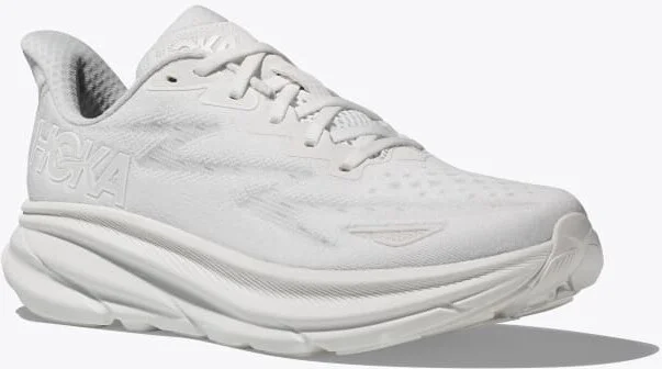 HOKA Men's Clifton 9 Shoes in White/White - Image 6