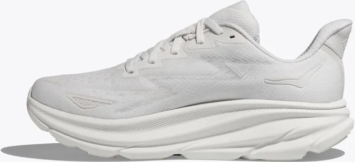HOKA Men's Clifton 9 Shoes in White/White - Image 8