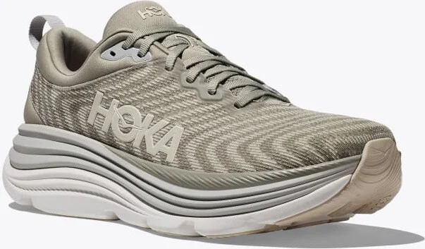 HOKA Men's Gaviota 5 Shoes in Barley/Oat Milk - Image 6