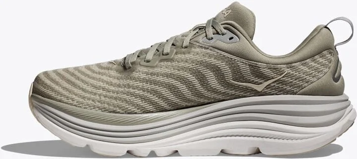 HOKA Men's Gaviota 5 Shoes in Barley/Oat Milk - Image 8