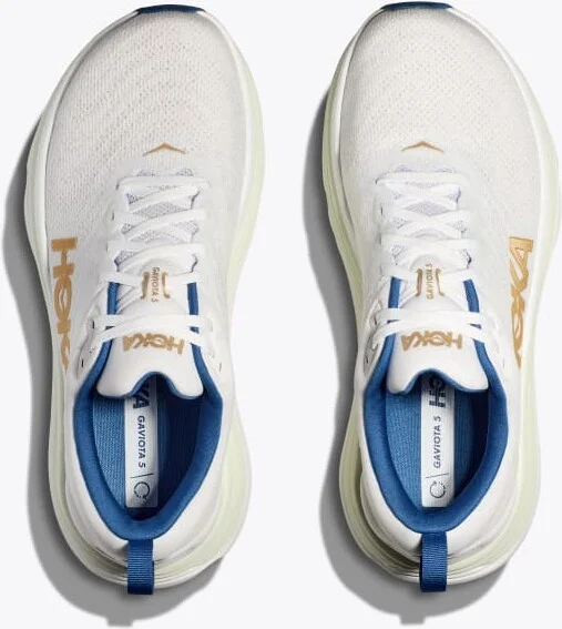 HOKA Men's Gaviota 5 Shoes in Frost/Gold - Image 2