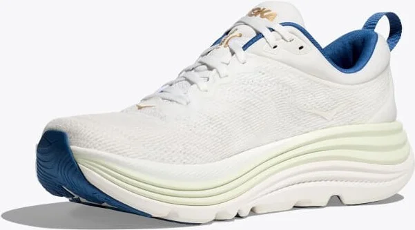 HOKA Men's Gaviota 5 Shoes in Frost/Gold - Image 3