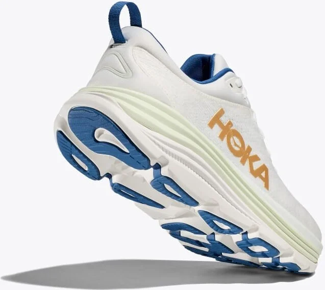HOKA Men's Gaviota 5 Shoes in Frost/Gold - Image 4