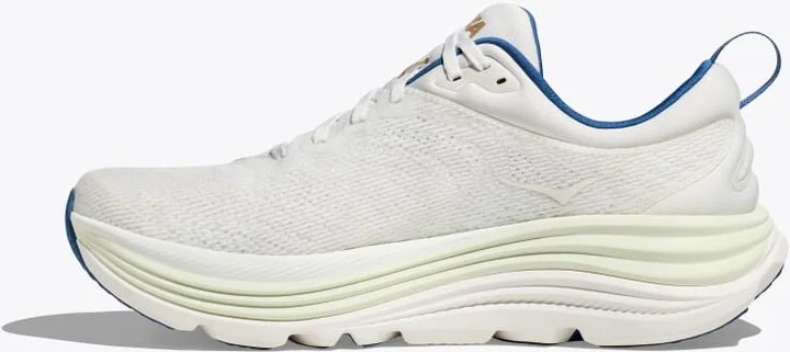 HOKA Men's Gaviota 5 Shoes in Frost/Gold - Image 8