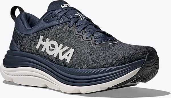 HOKA Men's Gaviota 5 Shoes in Varsity Navy/White - Image 6