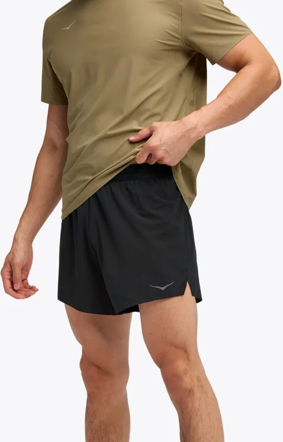 HOKA Men's Glide 5" Short w/ Brief Shoes in Black