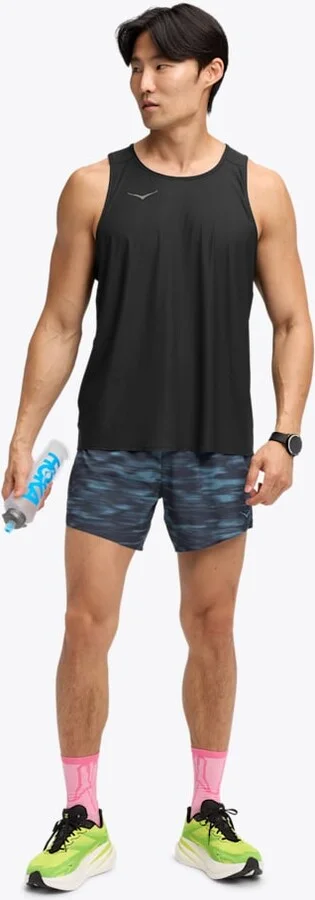 HOKA Men's Glide 5" Short w/ Brief Shoes in Blue Blurr - Image 6