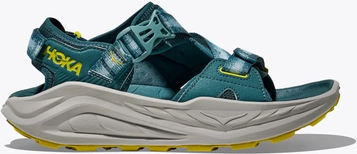 HOKA Men's Infini Hike TC Shoes in Blue Twilight/Pea Green