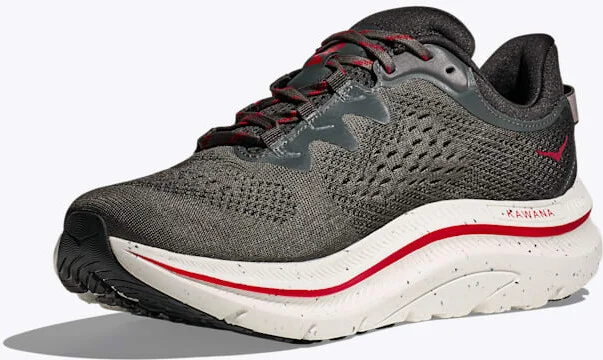 HOKA Men's Kawana 2 Shoes in Asphalt Grey/Carbon Black - Image 3
