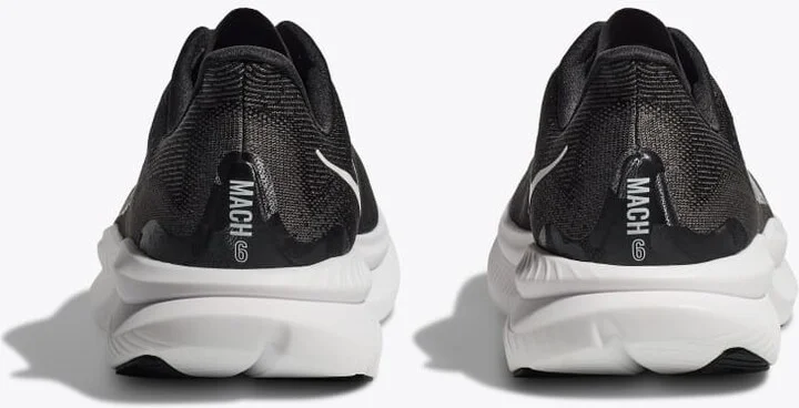 HOKA Men's Mach 6 Shoes in Black/White - Image 5