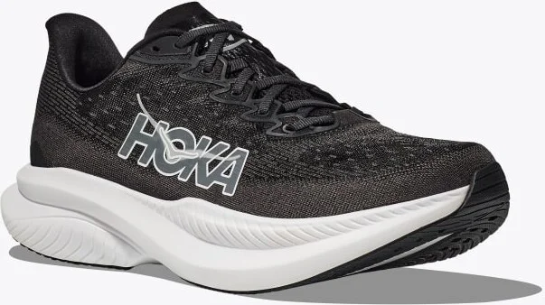 HOKA Men's Mach 6 Shoes in Black/White - Image 6