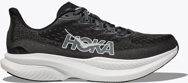 HOKA Men's Mach 6 Shoes in Black/White