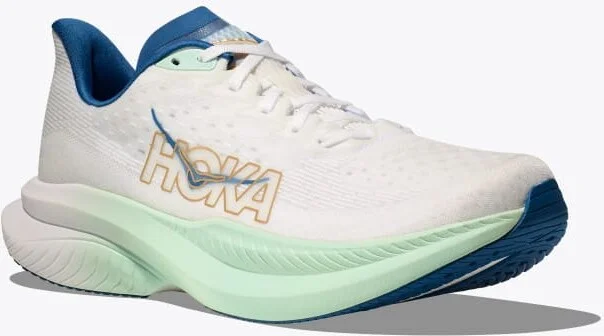 HOKA Men's Mach 6 Shoes in Frost/Gold - Image 6