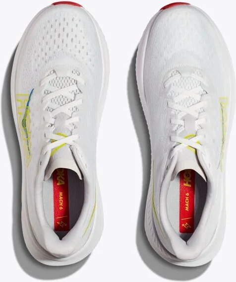 HOKA Men's Mach 6 Shoes in White/Nimbus Cloud - Image 2