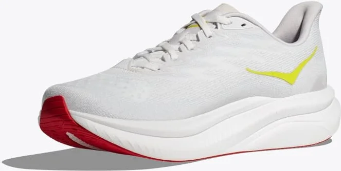 HOKA Men's Mach 6 Shoes in White/Nimbus Cloud - Image 3