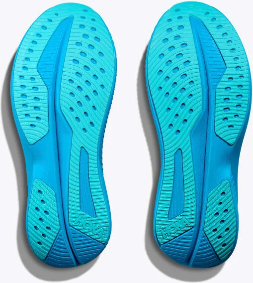 HOKA Men's Mach 6 Shoes in White/Skyward Blue - Image 7
