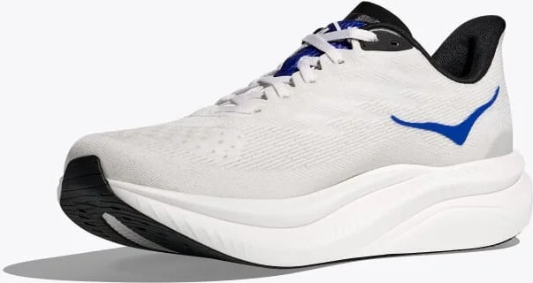 HOKA Men's Mach 6 Shoes in White/Ultramarine - Image 3