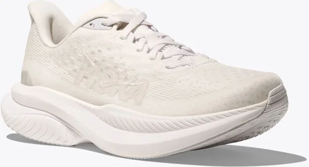 HOKA Men's Mach 6 Shoes in White/White - Image 6