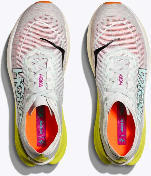 HOKA Men's Mach X 2 Shoes in Frost/Citrus - Image 2