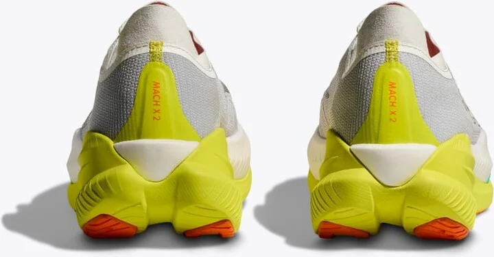 HOKA Men's Mach X 2 Shoes in Frost/Citrus - Image 5