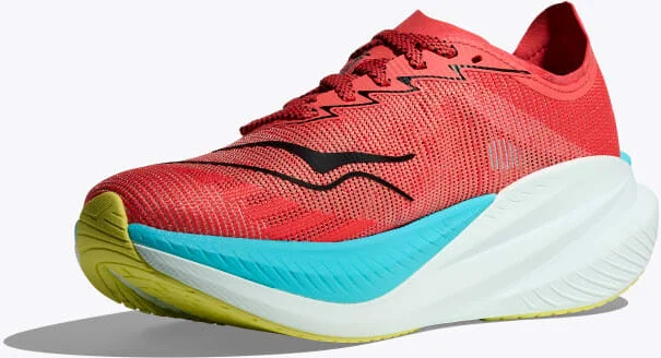 HOKA Men's Mach X 2 Shoes in Grapefruit/Electric Coral - Image 3