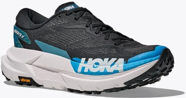 HOKA Men's Mafate X Shoes in Black/Skyward Blue - Image 6