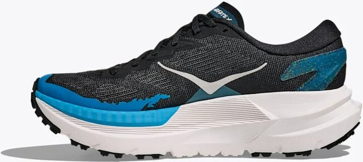 HOKA Men's Mafate X Shoes in Black/Skyward Blue - Image 8