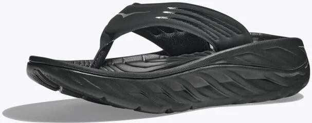 HOKA Men's Ora Recovery Flip Shoes in Black/Dark Gull Grey - Image 3