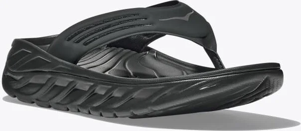 HOKA Men's Ora Recovery Flip Shoes in Black/Dark Gull Grey - Image 6