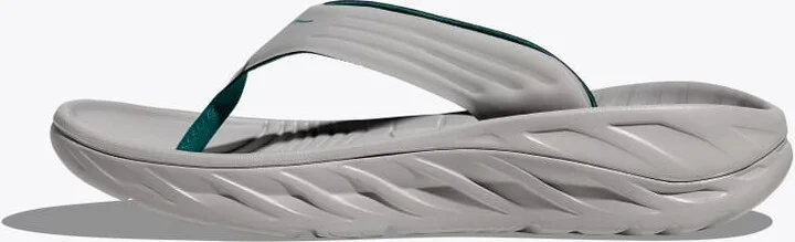 HOKA Men's ORA Recovery Flip Shoes in Stellar Grey/Oceanic - Image 8
