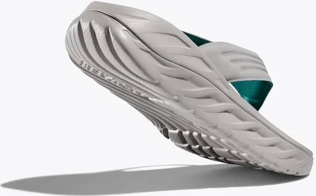 HOKA Men's Ora Recovery Flip Shoes in Stellar Grey/Oceanic - Image 4