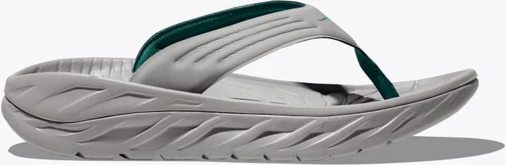 HOKA Men's Ora Recovery Flip Shoes in Stellar Grey/Oceanic