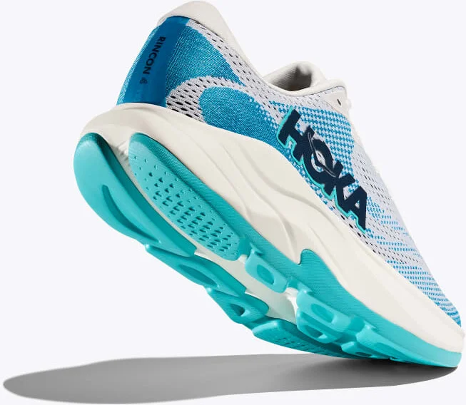 HOKA Men's Rincon 4 Shoes in Frost/Skyward Blue - Image 4